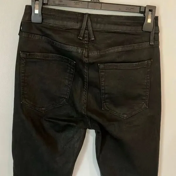 Good American Good Legs Mid Rise Black Skinny Jeans size 2/26 #784 - Image 9