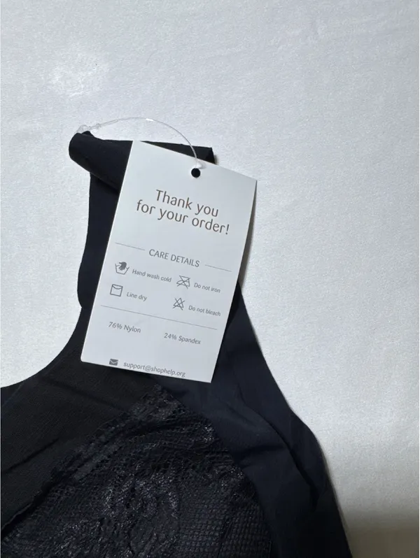 Black Lace Comfort Bra with Stretchy Magic - Image 2