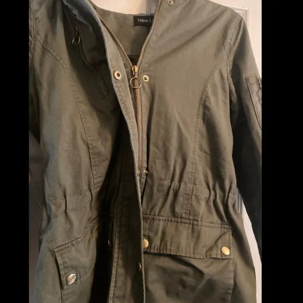 New look‎ hooded green jacket small - Image 3