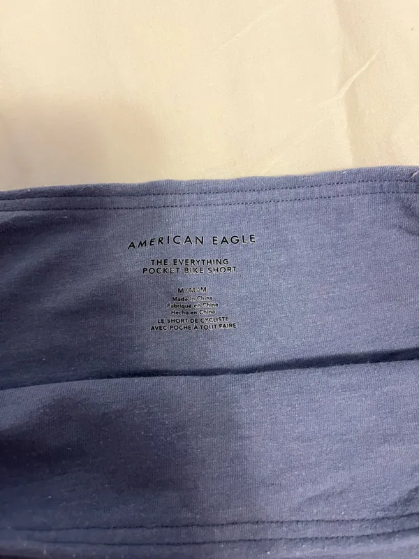 Blue American Eagle Biker Shorts - Image 3