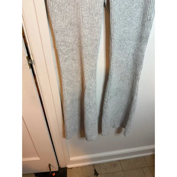 Aerie Gray Groove On Ribbed Velour Flare Sweatpants - Image 7