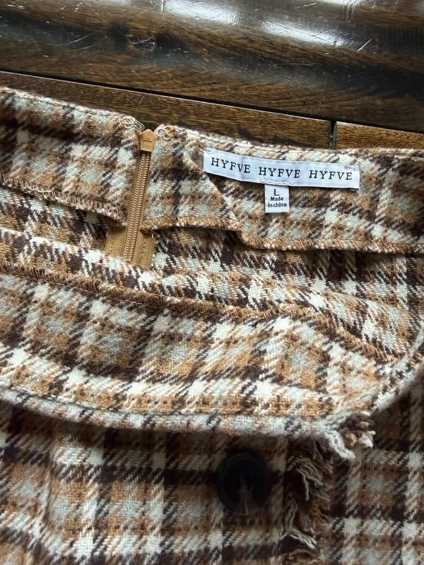 HYFVE Brown Plaid Skirt - Image 5