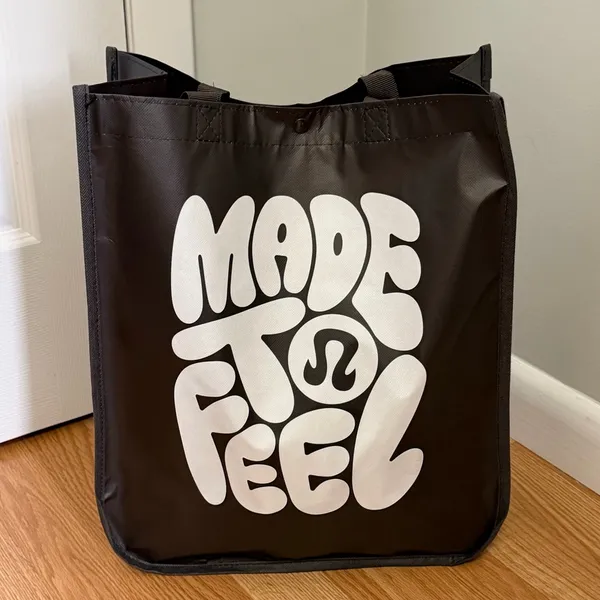 Lululemon Large Reusable Tote Bag Spring 2026 Brown/White - Image 2