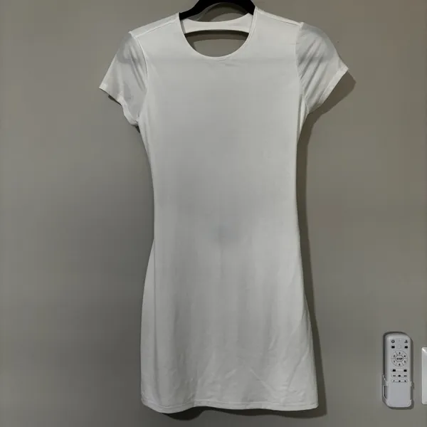 Reformation Christy Knit Dress White Size L - Image 3