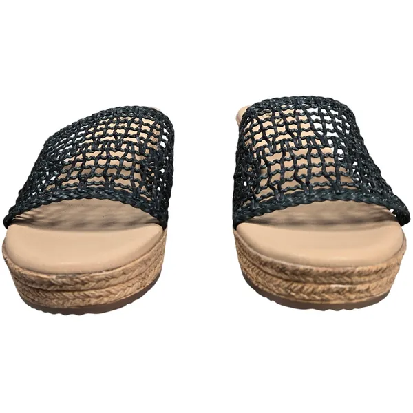 Cliffs by White Mountain Biankka Platform Woven‎ Slide Sandals Black 10 NIB - Image 3