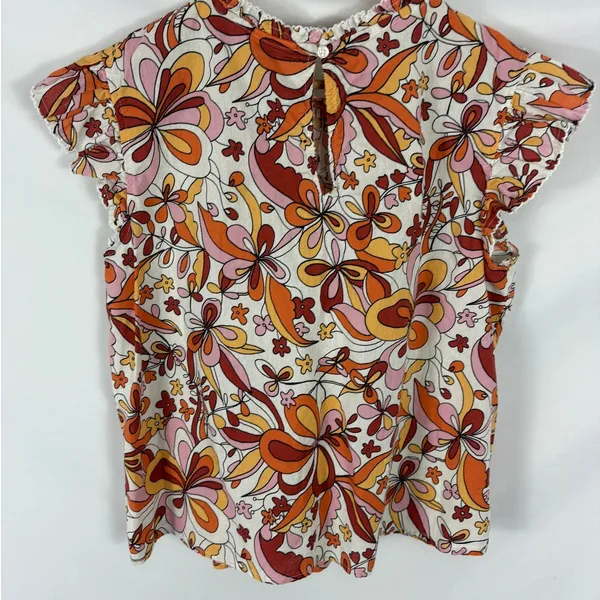 ANA Patterned Cap Sleeve Blouse Size Large Pink - Image 4