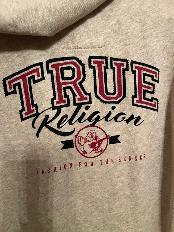 True Religion Half-Zip Rhinestone Hoodie - Image 2