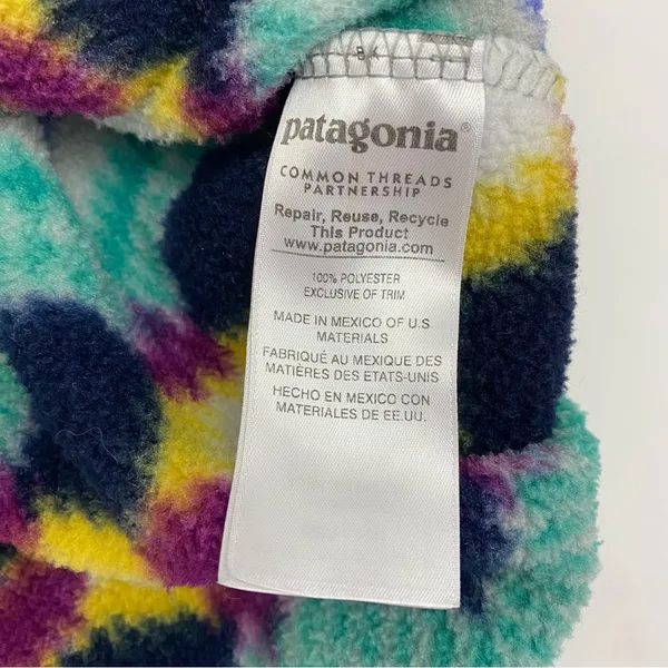 Patagonia Synchilla Retro Timber Twist Navy Blue Fleece Snap T Pullover Sweater - Image 12