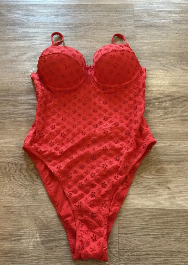 Pink By Frankies Bikinis Nova Eyelet One-Piece Swimsuit - Image 6