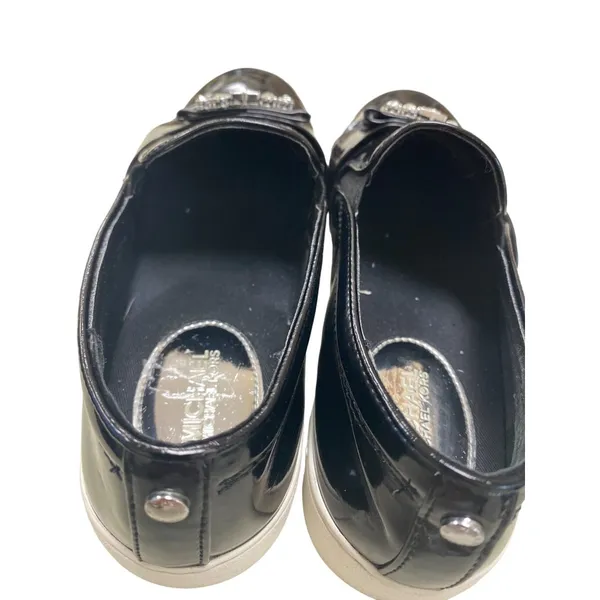 Michael Kors women’s shoe sneaker leather patent black w/rhinestones 8.5 SKU 718 - Image 9