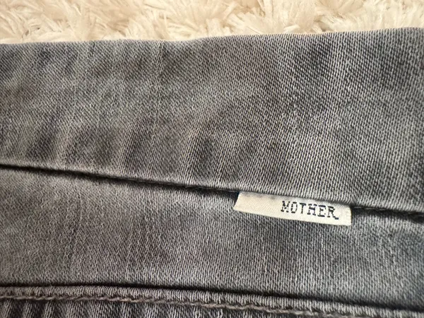 MOTHER Denim Jeans The Looker Skinny Black Animal Print - Image 3