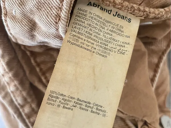 Abrand A Carrie Jeans Warm Tan Straight Leg‎ High Rise Urban Outfitters Size 24 - Image 8