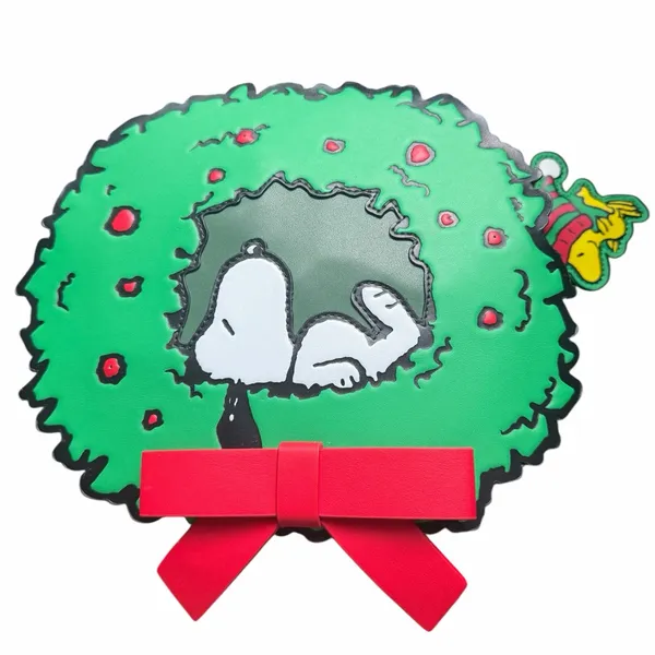 Loungefly Peanuts Snoopy Woodstock Light Up Christmas Wreath Crossbody Bag - Image 5