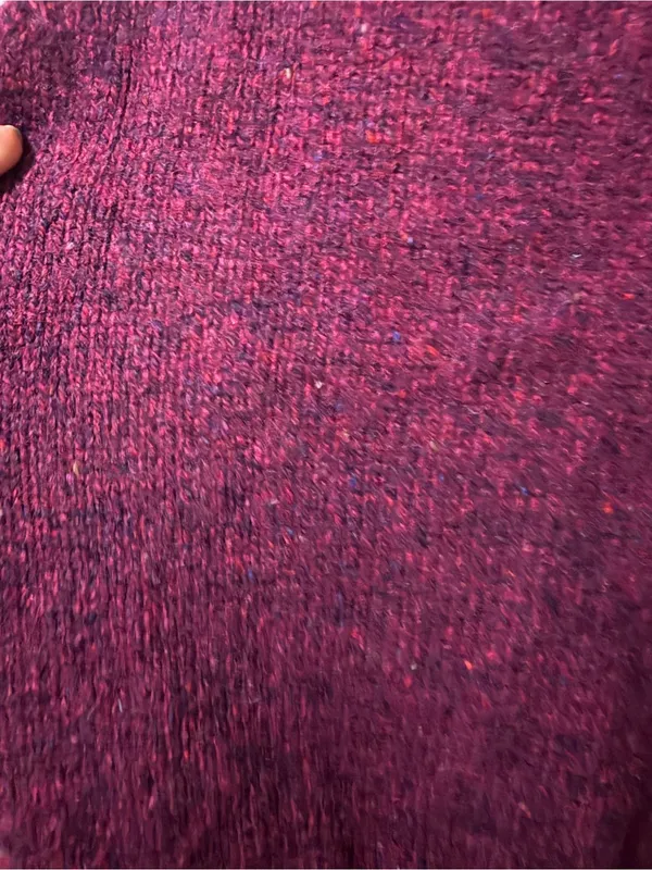 L.L. Bean Heathered Wool Blend Button Front Sweater Vest Rustic Cottagecore M Purple Size M - Image 5