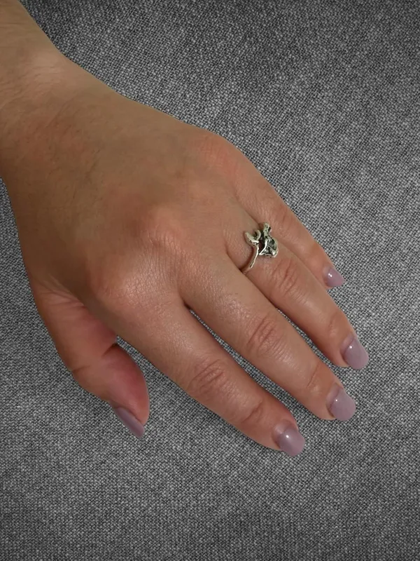 Vintage Silver Tone Mermaid Wrap Ring - Size 7 - Image 5