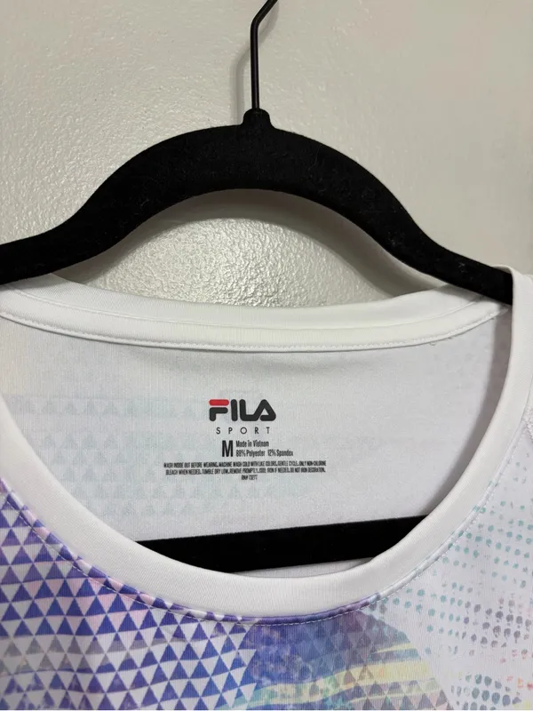 NEW Women’s Fila Sport Quick Dry Athletic T-Shirt Pastel Multicolor - Size M - Image 3