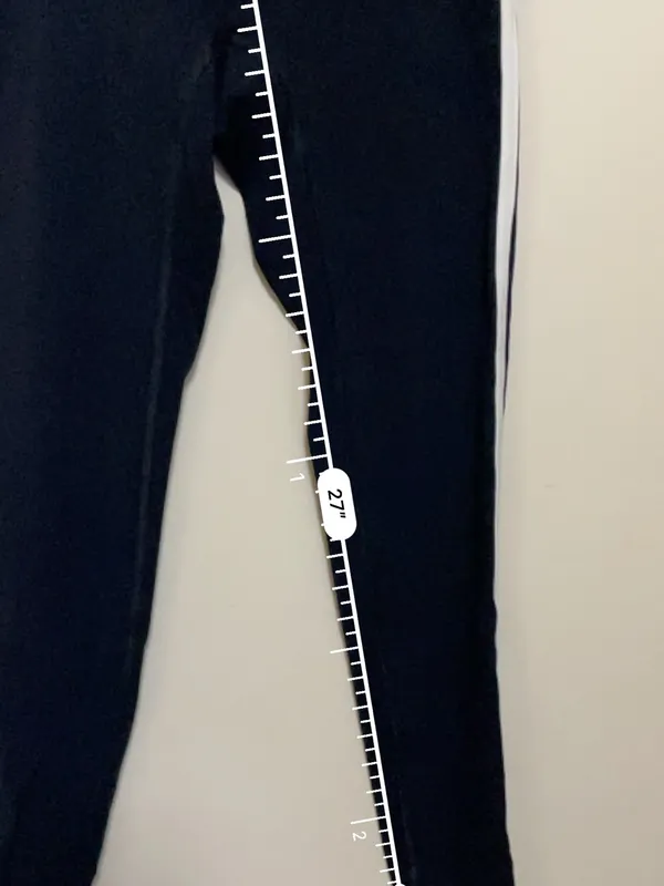 Monday Swimwear Black Leggings with White Side Stripe - Image 4