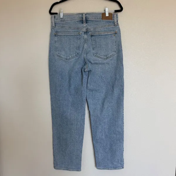 Madewell The Perfect Vintage Straight Jeans Light Wash Denim Button Fly Size 29 - Image 2
