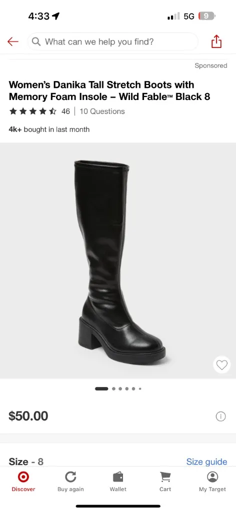 Target Black stretch boots - Image 3