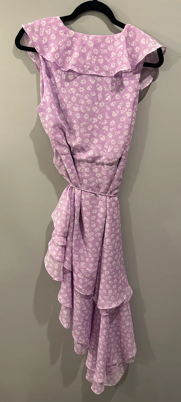 Lulus Floral Wrap Midi Dress - Image 5