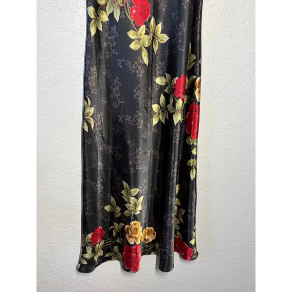 Vintage Black Floral Cami Dress M Gothic Whimsy Gothic Romantic - Image 3