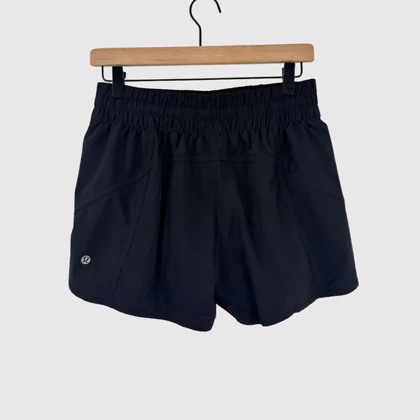 Lululemon Womens Shorts Black Tracker Swift Athletic Stretch Running Size 10 - Image 4