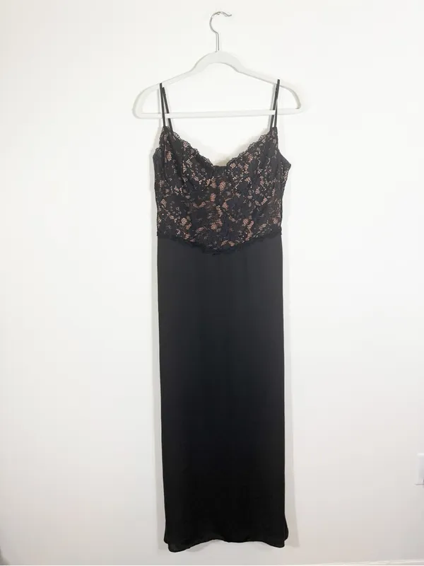 House of CB Cara Black Lace Corset Maxi Dress XL - Image 7