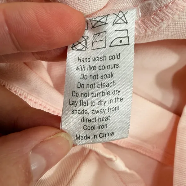 Lioness Pink Denim‎ Mini Dress Square Neck Sleeveless Bodycon Pastel Size L - Image 7