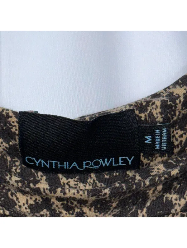 Cynthia Rowley Leopard Print Ruffle Sleeve Dress Size Medium - Image 7