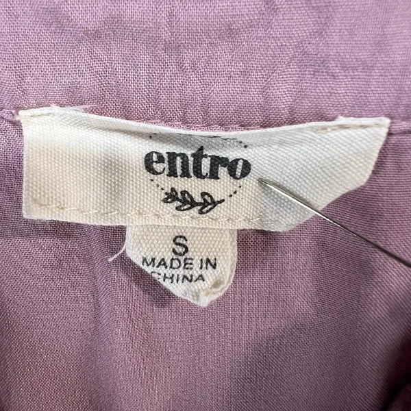 Entro Tunic Tank‎ Top Womens S Pink Sleeveless Button Down Tiered Soft Babydoll - Image 10