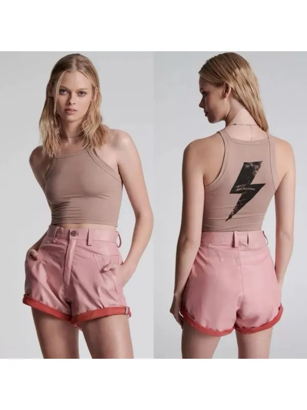 ONE TEASPOON Pink Street Walker High Rise Shorts Size 27 NEW NWT - Image 3