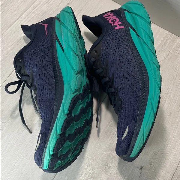 Hoka Women's Shoes in Navy and Teal - Image 8