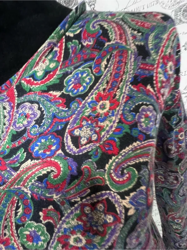 Lauren Ralph Lauren Paisley Print Long Sleeve Knit Top Size L - Image 6
