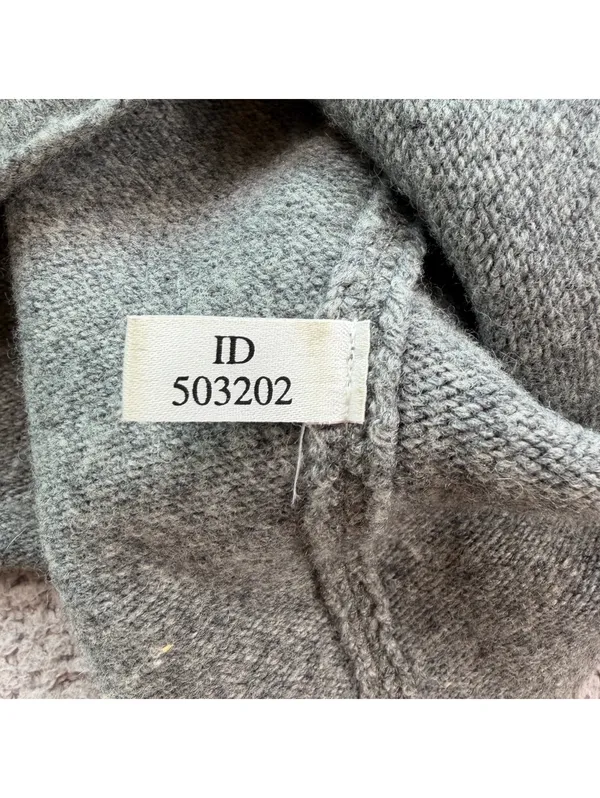 Abercrombie & Fitch AF Utility Lambswool Turtleneck Sweater Gray Y2K Womens L - Image 6
