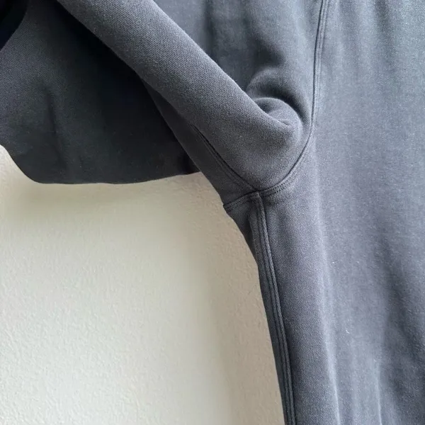 Lululemon Relaxed High Rise Jogger Cotton Terry Large Logo Black Size 6 - Image 2