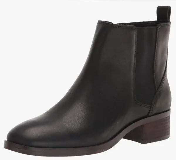 Lucky Brand Podina Leather Chelsea Ankle Boot (Sz 9.5) Black Block Heel - Image 3
