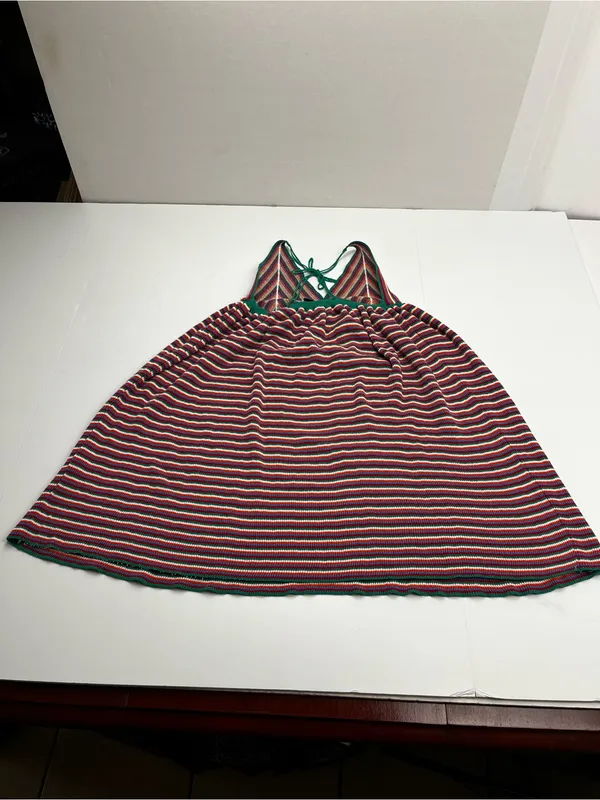 ZARA Multicolored Stripe Knit Mini Dress Medium Stretch Womens Medium - Image 12