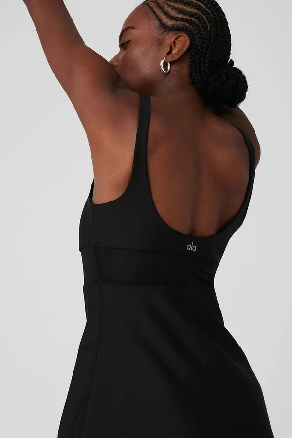 Alo Airlift Double Trouble Tennis Dress XXS BLACK NWT - Image 2