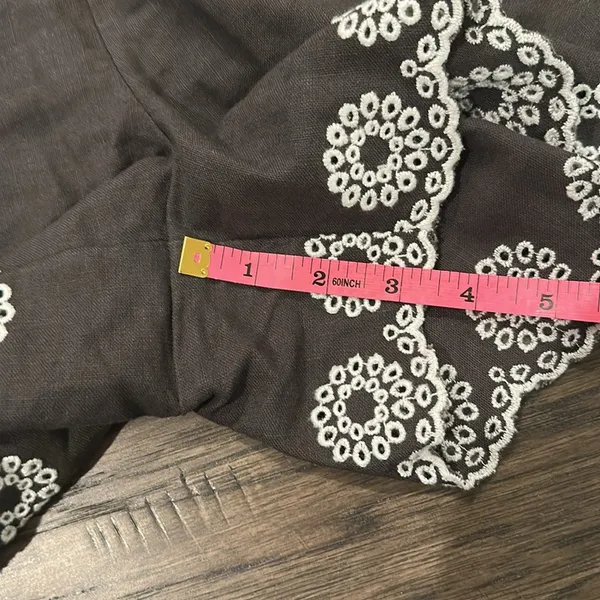 NWT JCrew Factory Dark Gray Embroidered Shorts Sz M - Image 7