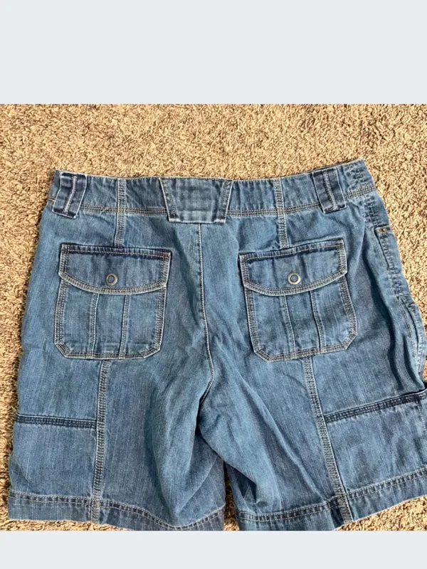 Eddie Bauer Blue Denim Cargo Shorts - Image 3