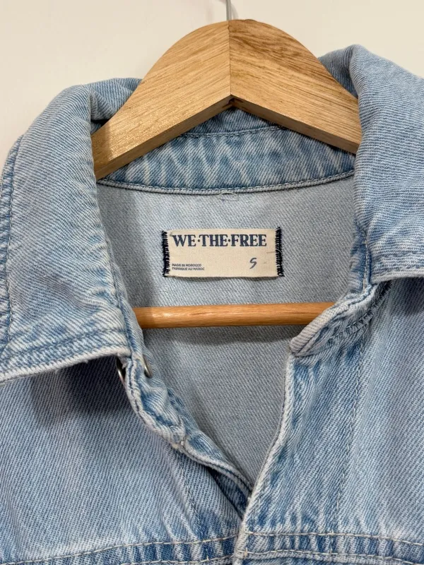 Free People Denim Jumpsuit Size Small Merci - Image 3