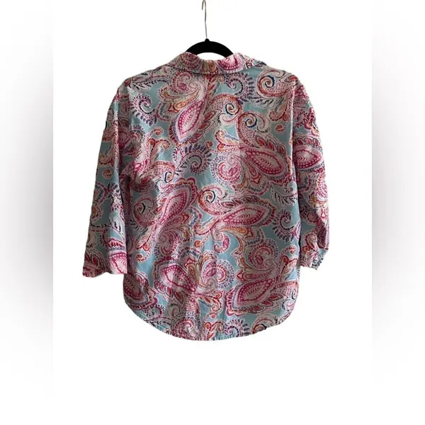 Lauren Ralph Lauren Paisley Pajama Top S - Image 2