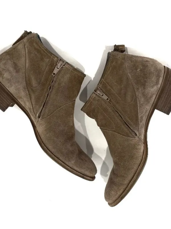 Paul Green Taupe Suede Ankle Bootie - Image 2