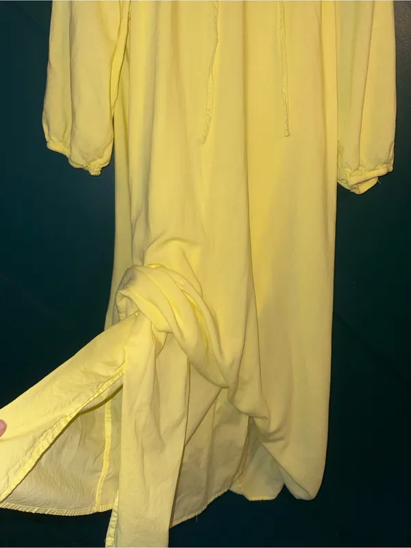 Women's Sonoma Goods For Life® Linen-Blend Midi Dress Butter Yellow Size S - Image 7