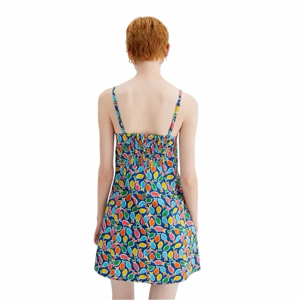 Compania Fantastica Cotton Poplin Swimming With The Fish Sleeveless Dress Large - Image 3