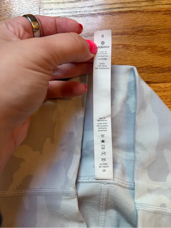 Lululemon Wunder Under High-Rise Tight in Luxtreme Camo White‎ size 6 - Image 5