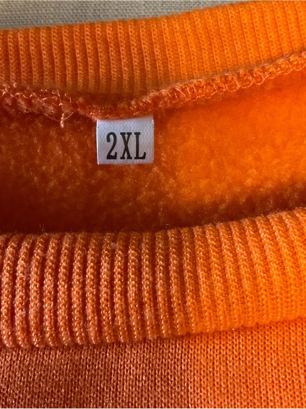 SHEIN Orange 'Coffee + Baggy Sweater Kinda Day' Crewneck Sweatshirt - Image 6