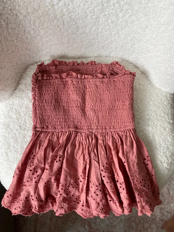 Pink flowy tube top Size XS - Image 3
