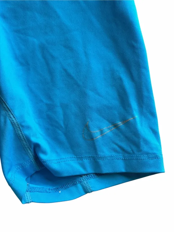 Nike Pro Combat Dri-FIT Women M Blue Compression Training Shorts Activewear - Image 2