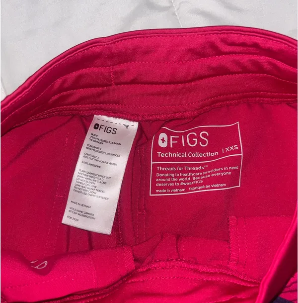Pink FIGS Scrub Pants - Image 3